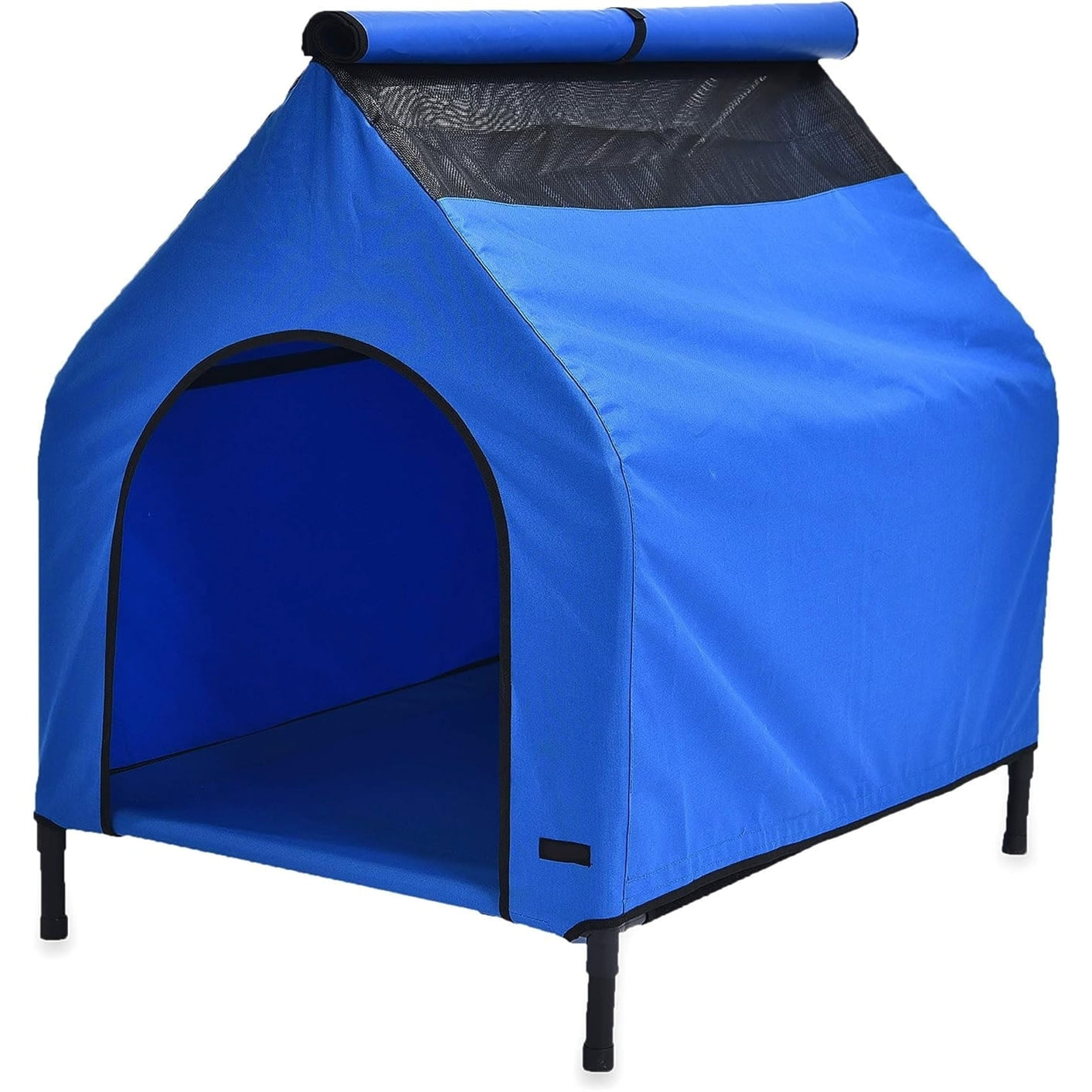 Elevated Portable Pet House Kennel (2 Colors) (Blue)