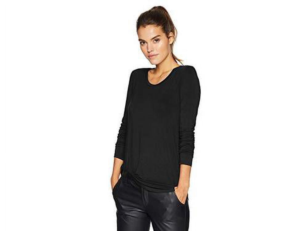 Amazon Brand - Daily Ritual Women's Jersey Long-Sleeve, Black, Size X-Small