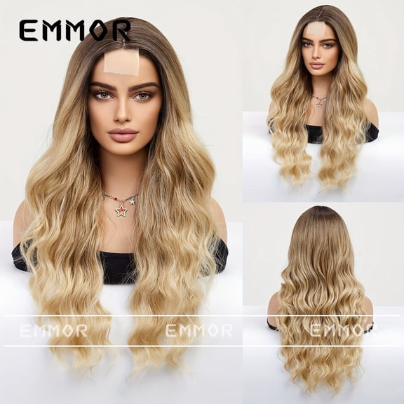 Amazon Cross-Border Hot-Selling Forehead Lace Multi-Color Middle Part Big Wave Long Curly Fashion Wig Full Head Hairstyle
