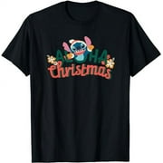 Amazon Essentials Stitch Smiling Aloha Christmas T-Shirt