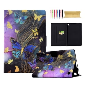 for Amazon Fire HD 10 13th Generation 2023 Case, Pattern PU Leather Full Body Protective Adjustable Stand Cover with Card Pocket Folio Flip Case Cover for Fire HD 10 13th Gen, Gold Butterfly