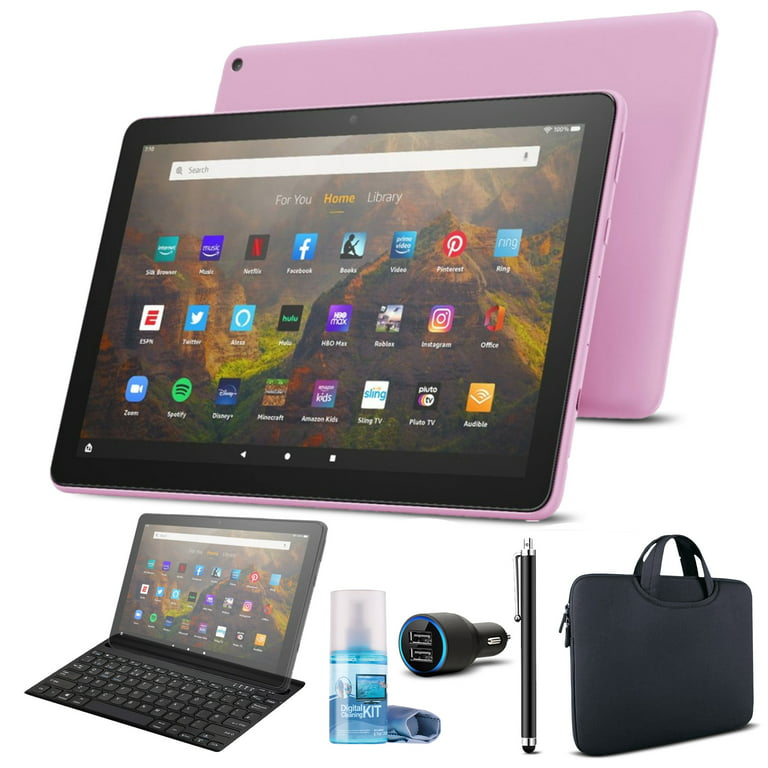 Fire HD 10 32GB 10.1 Tablet (2021) - Lavender Bundle with