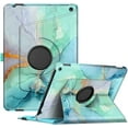 thumbnail image 1 of For Amazon Fire HD 10 & Fire HD 10 Plus Tablet Case (Only Compatible with 11th Generation 2021 Release) - 360 Degree Rotating Swivel Stand Cover Dual Auto Sleep/Wake, Emerald Marble, 1 of 9
