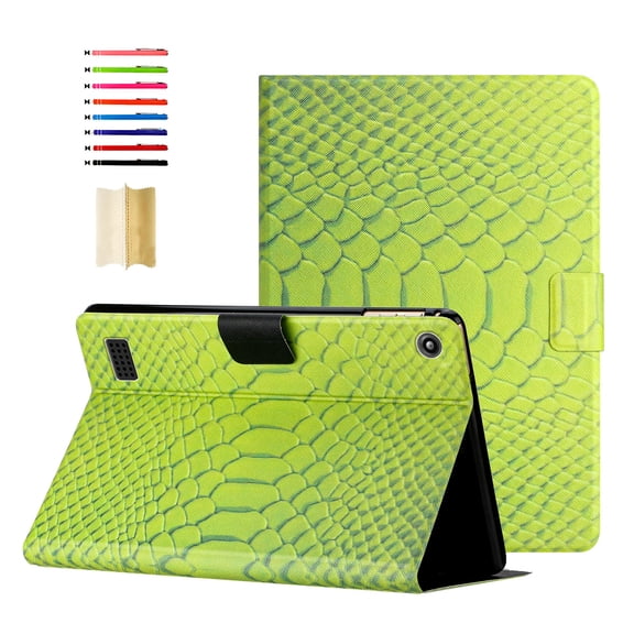 for Amazon Fire HD 7 5th Gen 2015/7th Gen 2017/9th Gen 2019 Case - Soft PU Leather Folio Flip Cover Multiple Viewing Angles Stand Card Slots Auto Sleep/Wake Case Cover, Green