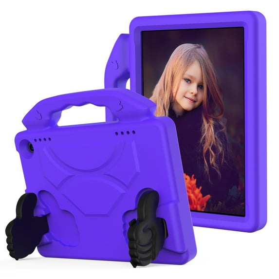 for Amazon Fire HD 8/8 Plus 2020, EVA Children Shockproof Case Lightweight Handle Stand Kids Protective Tablet Shell Cover for Amazon Fire HD 8/8 Plus 2020, Purple