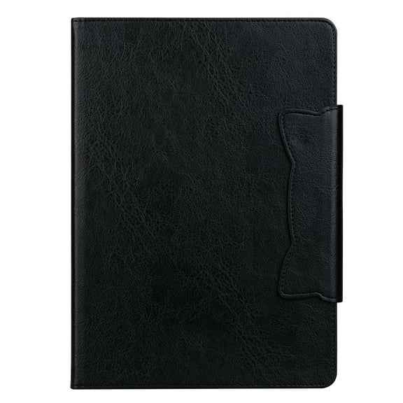 for Amazon Fire HD 8 8th/7th/6th Generation 2018/2017/2016 Case, Vintage Soft PU Leather Case with 2 Anti-Slip Strips Adjustable Angle Kickstand & 4 Card Slots (Include 1 Photo Slot), Black