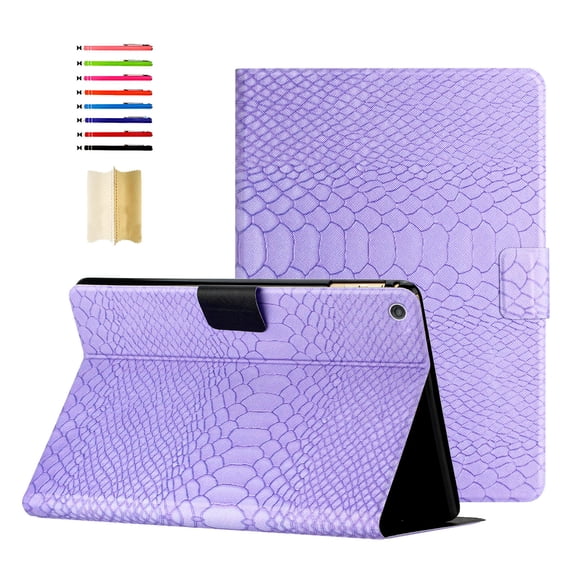 for Amazon Fire HD 8 (8th/7th/6th Generation, 2018/2017/2016 Release) Case - Soft PU Leather Folio Flip Cover Multiple Viewing Angles Stand Card Slots Auto Sleep/Wake Case Cover, Purple