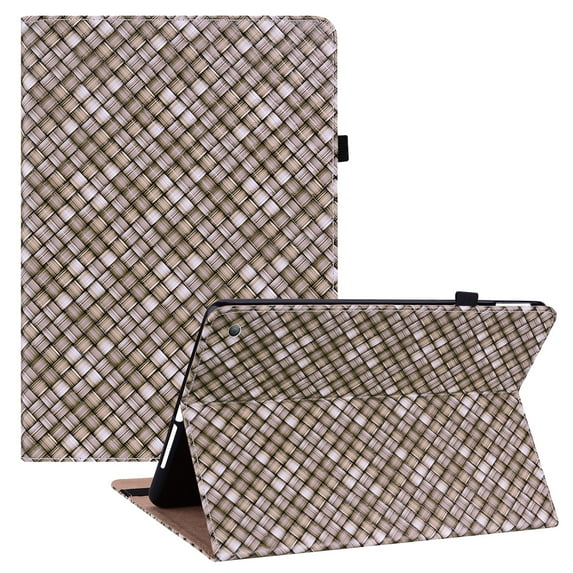 For Amazon Fire HD 8 Plus 2020 Case 10th Gen, Fire HD 8 2020 Cover with Pen Holder, Allytech Flip Stand PU Leather Elastic Band Anti-Scratch Card Slots Case for Kindle Fire HD 8.0" 2020, Brown