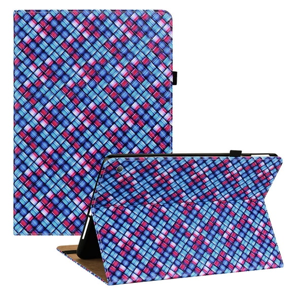 For Amazon Fire HD 8 Plus 2020 Case 10th Gen, Fire HD 8 2020 Cover with Pen Holder, Allytech Flip Stand PU Leather Elastic Band Anti-Scratch Card Slots Case for Kindle Fire HD 8.0" 2020, Blue