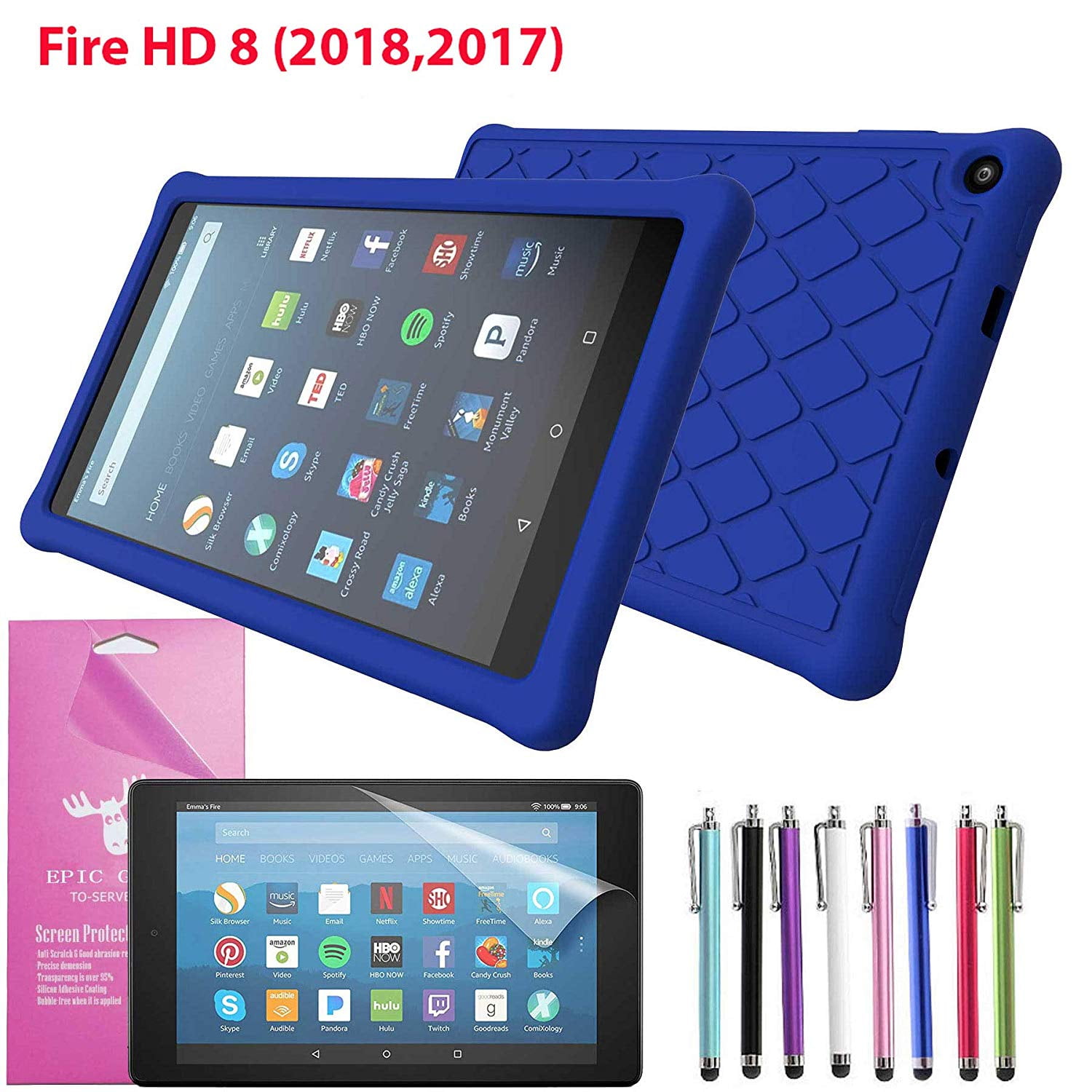 Amazon Fire HD 8 Tablet (8th Generation 2018) Silicone Case, Epicgadget