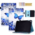 thumbnail image 1 of for Amazon Fire Max 11 Tablet Case 11.0 inch 2023, Pattern Magnetic Retro Folio Shell for Fire Max 11 Cover with Card Holder & Multi-Angle Stand & Stylus Slot & Auto Sleep/Wake, #2 Flower Butterflies, 1 of 13