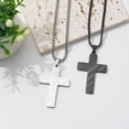 thumbnail image 1 of Amazon Hot American Flag Cross Necklace Pendant Men's Stainless Steel Necklace, 1 of 2