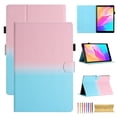 thumbnail image 1 of for Amazon Kindle 11th Generation 2022/Amazon Kindle 6" 2024, Gradient Color PU Leather Folio Stand Magnetic Wallet with Card Pockets [Auto Wake/Sleep] Soft TPU Shockproof Cover, Pink+Blue, 1 of 6