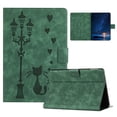 thumbnail image 1 of for Amazon Kindle 11th Generation 6 inch 2024/2022 Case PU Leather Folio Tablet Cover, Smart Auto Wake/Sleep Flip Stand Case Embossed Pattern Magnetic Clasp Protective Case, Green, 1 of 9