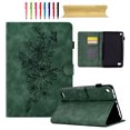 thumbnail image 1 of for Amazon Kindle Fire 7 2015/2017/2019, Premium Luxury PU Leather Cover/Smart Folio with Dual Stand & Auto Sleep/Wake Case Cover with Pen Slot & Card Slots for Fire 7 2015/2017/2019, Green, 1 of 10