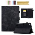 thumbnail image 1 of for Amazon Kindle Fire 7 2015/2017/2019, Premium Luxury PU Leather Cover/Smart Folio with Dual Stand & Auto Sleep/Wake Case Cover with Pen Slot & Card Slots for Fire 7 2015/2017/2019, Black, 1 of 10