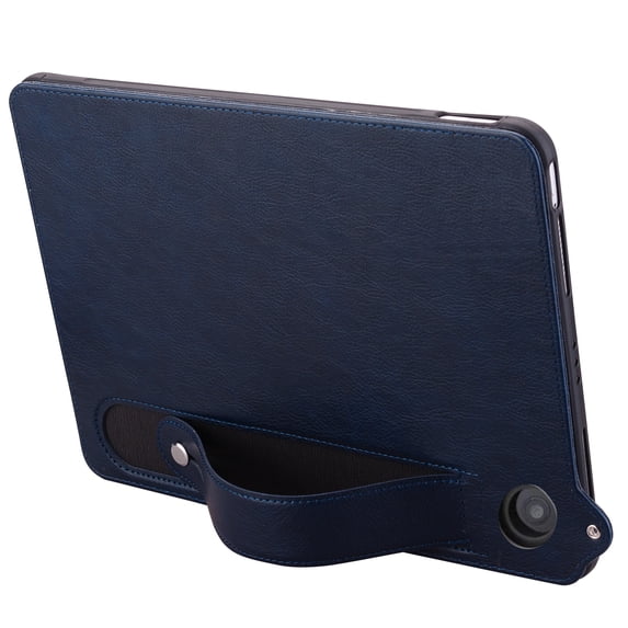 for Amazon Kindle Fire HD 10 and 10 Plus Tablet (11th Generation 2021 Release) - Shockproof Durable Premium PU Leather Cover with Kickstand, Business Style, Hand Strap Feature, Black