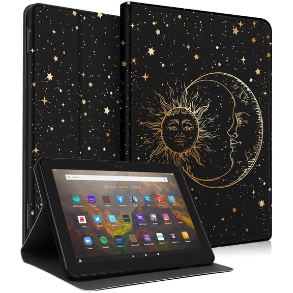 Amazon Kindle Fire HD 8/8+ Tablet Case 10th/12th Generation Sun Moon Stars Case