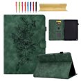 thumbnail image 1 of for Amazon Kindle Fire HD10/HD10 Plus 11th Generation (2021), Premium PU Leather Cover/Smart Folio with Dual Stand & Auto Sleep/Wake Case with Pen Slot & Card Slots, Green, 1 of 6
