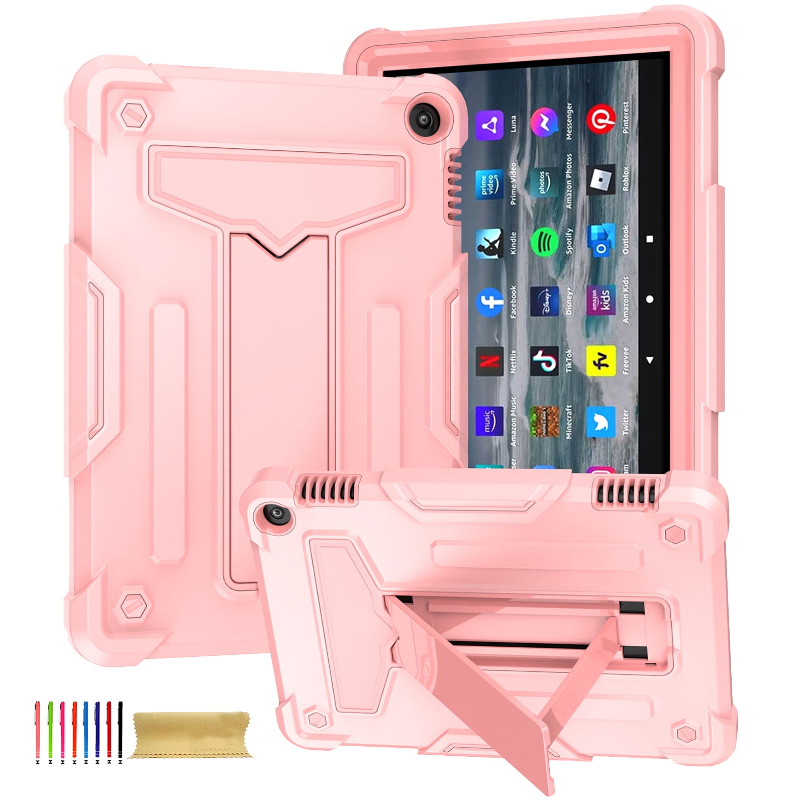 for  Kindle Fire HD8 2022 Tablet Case, Silicone Hard Back