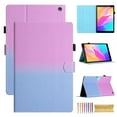 thumbnail image 1 of for Amazon Kindle Fire HD8 / HD8 Plus 2020/2022/2024, Gradient Color PU Leather Folio Stand Magnetic Wallet with Card Pockets [Auto Wake/Sleep] Soft TPU Shockproof Cover, Purple+Blue, 1 of 9