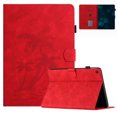 thumbnail image 1 of for Amazon Kindle Fire HD8 / HD8 Plus 2020/2022 Smart Auto Sleep/Wake Cover with Pencil Holder, Tree Pattern PU Leather Card/Stylus Holder Folding Stand Anti-Scratch Cover, Red, 1 of 6
