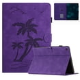 thumbnail image 1 of for Amazon Kindle Fire HD8 / HD8 Plus 2020/2022 Smart Auto Sleep/Wake Cover with Pencil Holder, Tree Pattern PU Leather Card/Stylus Holder Folding Stand Anti-Scratch Cover, Purple, 1 of 6