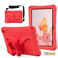 thumbnail image 1 of for Amazon Kindle Fire HD8 / HD8 Plus 2024/2022/2020 Case with Crossbody Strap, Butterfly Stand Cute Kids Friendly Shockproof Protective Heavy Duty Cover for HD8/HD8plus 2024/2022/2020 - Red, 1 of 6