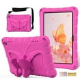 thumbnail image 1 of for Amazon Kindle Fire HD8 / HD8 Plus 2024/2022/2020 Case for Kids with 90° Rotatable Folding Butterfly Stand Shoulder Strap Cover Heavy Duty Protection for HD8 / HD8 Plus 2024/2022/2020, Rose, 1 of 6