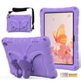 thumbnail image 1 of for Amazon Kindle Fire HD8 / HD8 Plus 2024/2022/2020 Case for Kids with 90° Rotatable Folding Butterfly Stand Shoulder Strap Cover Heavy Duty Protection for HD8 / HD8 Plus 2024/2022/2020, Lightpurple, 1 of 6