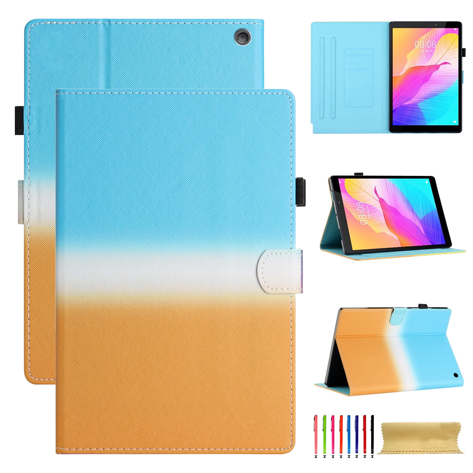 for Amazon Kindle Fire HD8 / HD8 Plus 2020/2022/2024, Gradient Color PU Leather Folio Stand