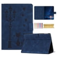 thumbnail image 1 of for Amazon Kindle Paperwhite 2015/2018 Folio Flip Case, Embossed PU Leather Case with Smart Auto Wake / Sleep & Adjustable Stand (3 Anti-Slip Strips) with Card Slots for Paperwhite 3/4, Blue, 1 of 5