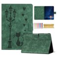 thumbnail image 1 of for Amazon Kindle Paperwhite 2015/2018 Folio Flip Case, Embossed PU Leather Case with Smart Auto Wake / Sleep & Adjustable Stand (3 Anti-Slip Strips) with Card Slots for Paperwhite 3/4, Green, 1 of 5