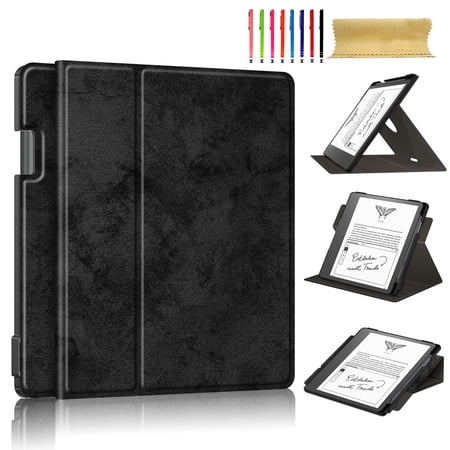 for Amazon Kindle Scribe 10.2 inch 2022, 360 Degree Rotating Stand Shell Drop Protective Multi-viewing Angle Holder Folio Cover Case for Amazon Kindle Scribe 10.2" 2022, Black