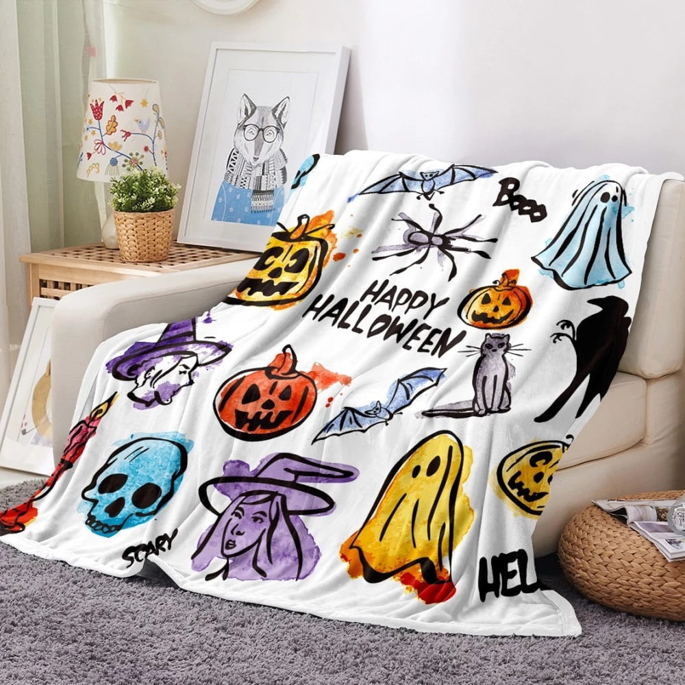 Amazon crossborder wholesale, flannel blanket Halloween 3D pattern