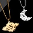 Amazon hotselling stainless steel star moon couple necklace men and