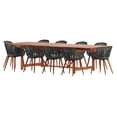 thumbnail image 1 of Amazonia 11 Piece Rectangular Patio Dining Set W/Black Plastic Eucalyptus Finish Chairs, 1 of 7
