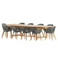 thumbnail image 1 of Amazonia 11 Piece Rectangular Patio Dining Set W/Black Plastic Teak Finish Chairs, 1 of 1