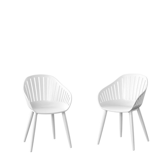 Amazonia 2 Piece White Aluminium Chair Patio