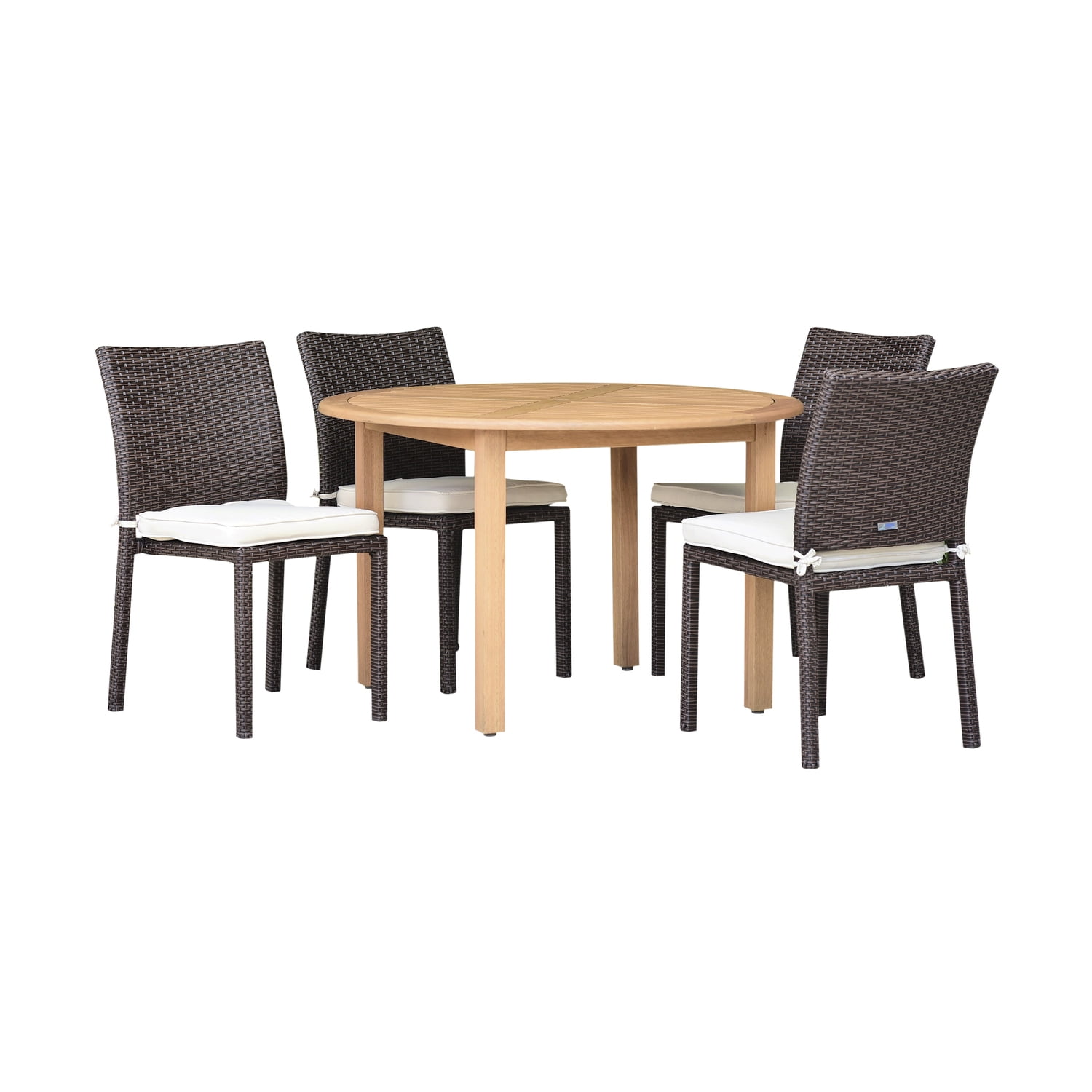 Amazonia 5pc Teak Finish Patio Dining Set
