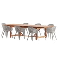 thumbnail image 1 of Amazonia 9 Piece Rectangular Patio Dining Set W/Grey Aluminium Chairs, 1 of 1