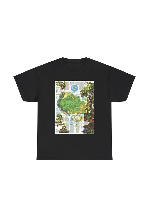 Amazonia - A World Resource at Risk (1992) (Map) T-Shirt