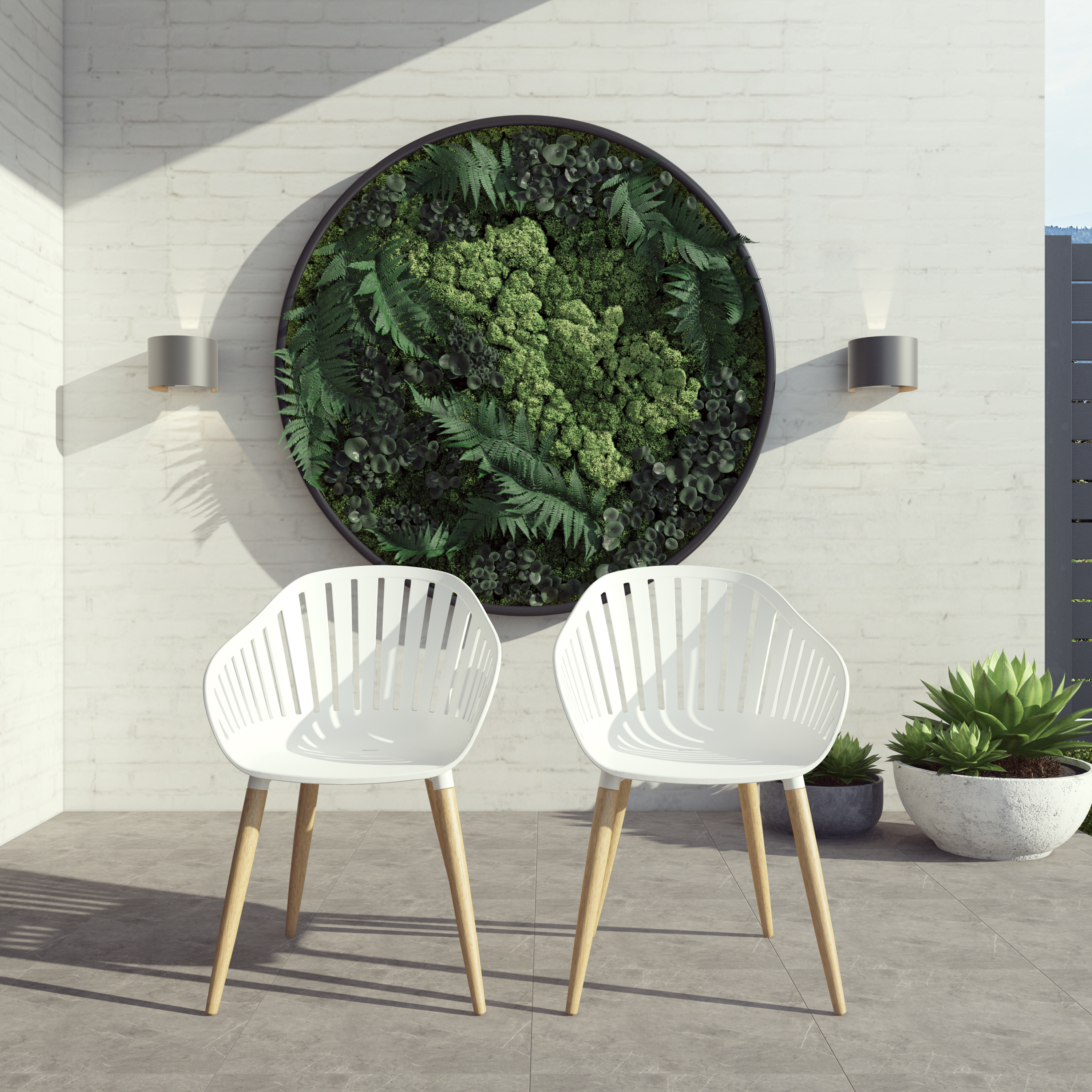 Amazonia Assen 2-Piece Chair Set, Teak Finish Legs, Ideal for Outdoors and Indoors