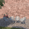 thumbnail image 1 of Amazonia Assen 4-Piece Chair Set, Aluminium Legs, Ideal for Outdoors and Indoors, Gray, 1 of 3