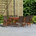 thumbnail image 1 of Amazonia Bahamas 9 Piece Adult Contemporary Wood Eco-Friendly Dining Table with Chair Brown, 1 of 14
