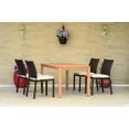 thumbnail image 1 of Amazonia Barquis Teak Finish 5 Pieces Rectangular Patio Dining Set, Seating Capacity: 5, 1 of 14