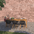 thumbnail image 1 of Amazonia Brighton 7-Piece Patio Rectangular Dining Table Set | Teak Finish | Ideal for Outdoors and Indoors, 1 of 6