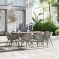 thumbnail image 1 of Amazonia Brighton 9-Piece Patio Rectangular Dining Table Set, Eucalyptus Wood, Ideal for Outdoors and Indoors, 1 of 5