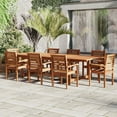 thumbnail image 1 of Amazonia Brooks 9-Piece Eucalyptus Extendable Rectangular Patio Dining Set, Seating Capacity: 8, 1 of 11