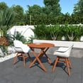 thumbnail image 1 of Amazonia Burlington 3 Pieces Eucalyptus Wood Round Outdoor Dining Set, Ideal for Patio, 1 of 12